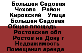 Большая Садовая /Чехова › Район ­ Кировский › Улица ­ Большая Садовая › Общая площадь ­ 75 - Ростовская обл., Ростов-на-Дону г. Недвижимость » Помещения аренда   . Ростовская обл.,Ростов-на-Дону г.